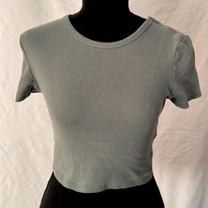 Baby Blue Crop Top in Small